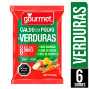 Caldo Gourmet Polvo Sabor Verduras 48 g 6 un.