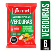 Caldo Gourmet Polvo Sabor Verduras 6 un.