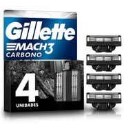 Repuestos Máquina de Afeitar Gillete Mach3 Carbón 4 un.