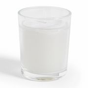 Vela Votiva Vaso Vidrio Gris