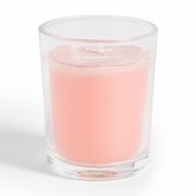 Vela Votiva Vaso Vidrio Coral