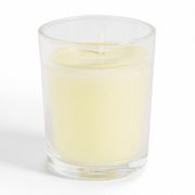 Vela Votiva Vaso Vidrio Amarillo