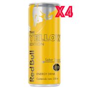 Pack 4 un. Bebida Energética Red Bull Yellow Lata 250 ml