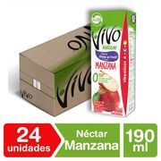 Caja 24 un. Néctar Vivo Manzana 190 ml