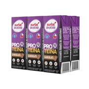 Pack 6 un. Leche Surlat Proteína Descremada Sin Lactosa Sabor Chocolate 200 ml