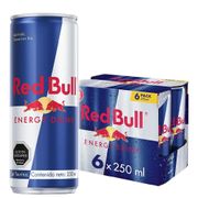 Pack 6 un. Bebida Energética Red Bull 250 ml