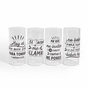 Set 4 Vasos Piscoleros Decal