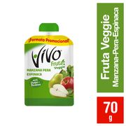 Compota Vivo Fruta & Veggies Manzana Pera Espinaca 70 g